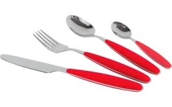 Gimex Edelstahlbesteck Set 16 Tlg. Rot -Camping Serien Geschäft 327722 2538140