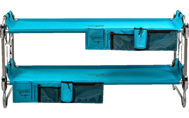 Disc-O-Bed Kid-O-Bunk Kinder Camping Stockbett Inkl. Seitentaschen Rot / Silber 1 Disc-O-Bed Kid-O-Bunk Kinder Camping Stockbett Inkl. Seitentaschen Rot / Silber