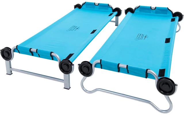 Disc-O-Bed Kid-O-Bunk Kinder Camping Stockbett Inkl. Seitentaschen Blau / Silber 2 Disc-O-Bed Kid-O-Bunk Kinder Camping Stockbett Inkl. Seitentaschen Blau / Silber – Bild 2