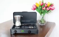 CF Parker 2-flammiger Gaskocher Ohne Zündsicherung Anthrazit -Camping Serien Geschäft 397944 2906034