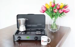 CF Parker 2-flammiger Gaskocher Ohne Zündsicherung Anthrazit -Camping Serien Geschäft 397965 2906040