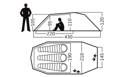 Nordisk Oppland 3 PU Trekkingzelt Für 3 Personen Dark Olive -Camping Serien Geschäft 589723 4290999