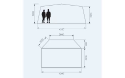Dometic Club Deluxe AIR Pro DA Aufblasbares Freistehendes Vorzelt Breite 2,6 M -Camping Serien Geschäft 707831 4789859