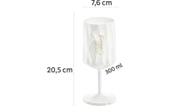 Silwy® Magnet-Kunststoffglas WEIN CHEERS WHITE (0,3l) -Camping Serien Geschäft 712775 4852541