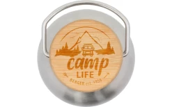 Camplife Edelstahlflasche Mit Bambusdeckel 350 Ml -Camping Serien Geschäft 729920 4970036