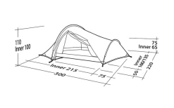 Robens Challenger 3XE Tunnelzelt Grün -Camping Serien Geschäft 771890 5131130