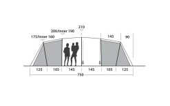 Easy Camp Huntsville Twin 800 Tunnelzelt Für 8 Personen -Camping Serien Geschäft 782501 5172614