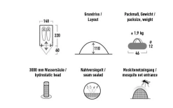 High Peak Kingfisher 2 Leichtgewichtiges Kuppelzelt 220 X 140 Cm -Camping Serien Geschäft 809855 5283224